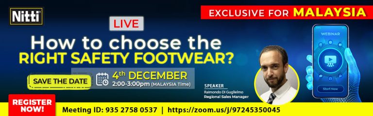 Exclusive Webinar for Malaysia: How To Choose The Right Safety Footwear